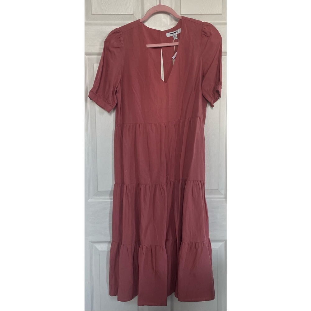 🎁(4) H&M denim| Eco friendly layered midi dress